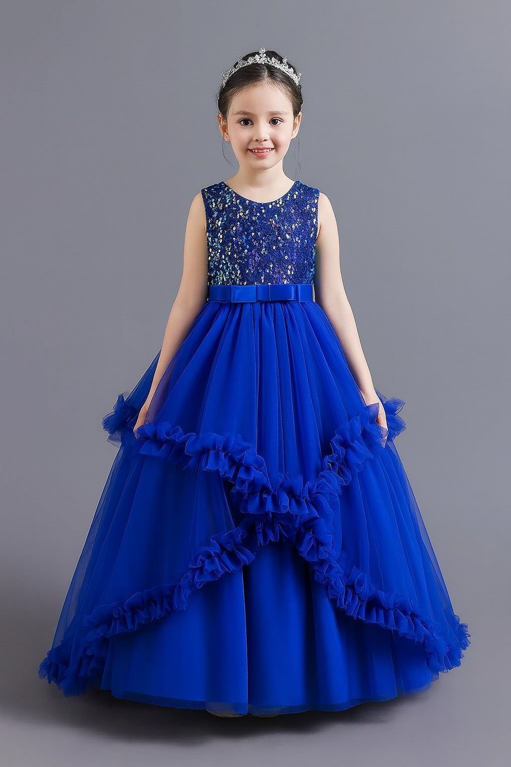 Royal Blue Gown for Girls