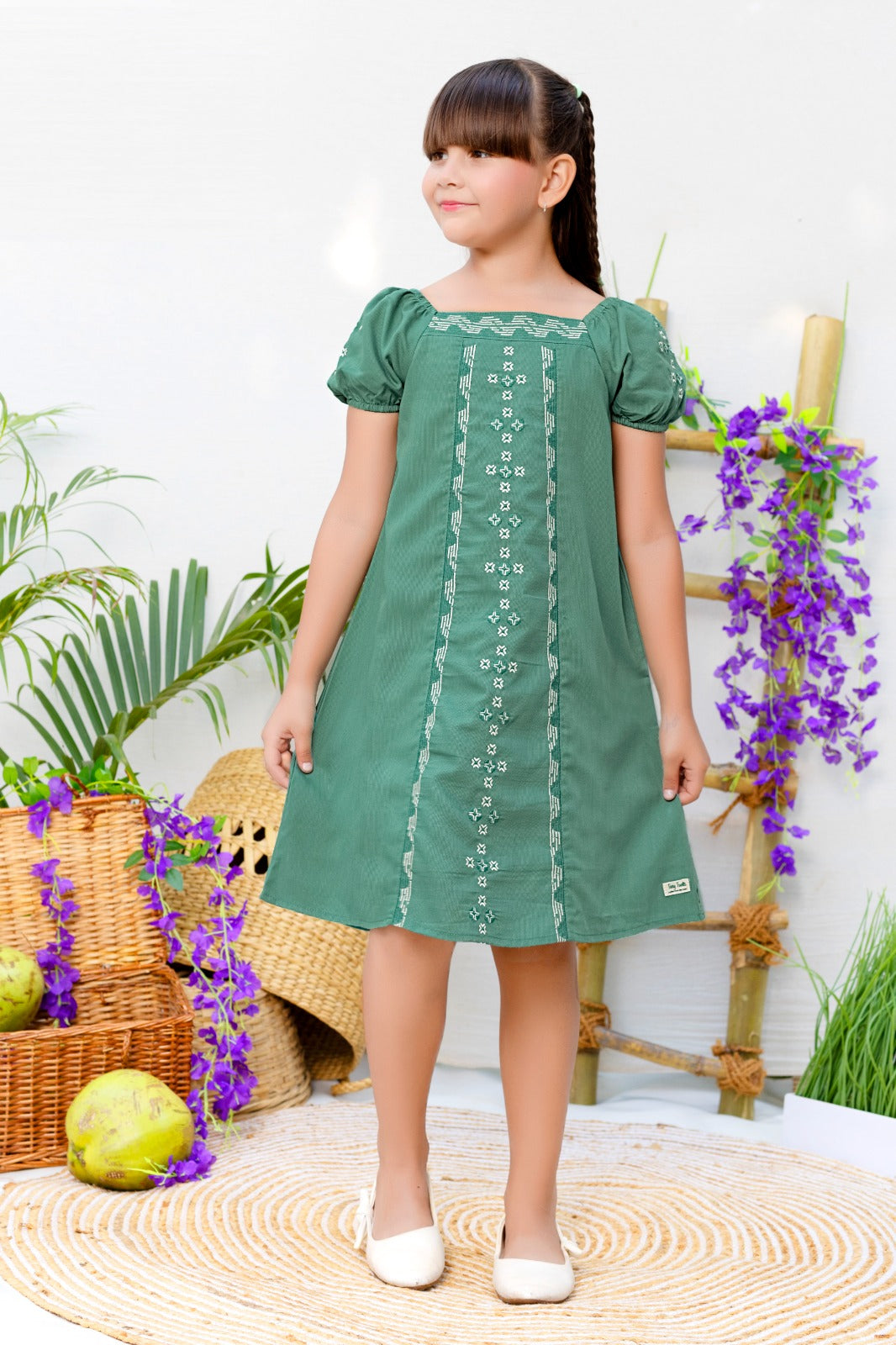 slim fit dress slacks Green Embroidered Cotton Frock for Girls – Stylish Casual Dress – Inayah  Fashion