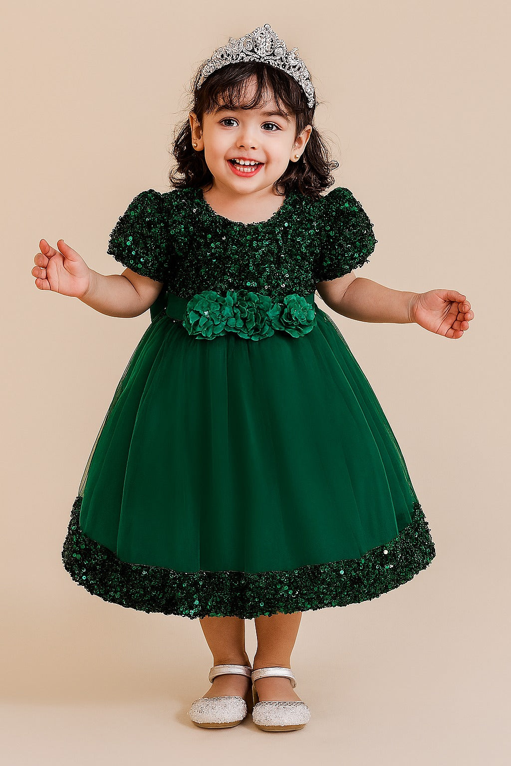 sachin and babi light blue dress A Green Maxi Dress with a Long Cape Design, Perfect for Special Occasions main image 1