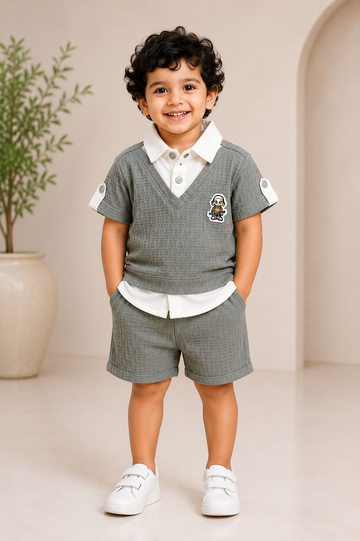 Sage Elite Layered Co-Ord Set for Baby Boys