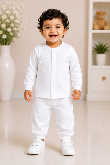 Snow White Full Sleeve Co-Ord Set for Baby Boys