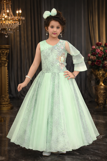 Mint Green Sparkle Gown – Grace in Every Twirl!