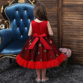 European Sequin Princess Dress for wedding Fashion kid red Prom Evening Dress - Inayah Fashion