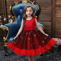 European Sequin Princess Dress for wedding Fashion kid red Prom Evening Dress - Inayah Fashion