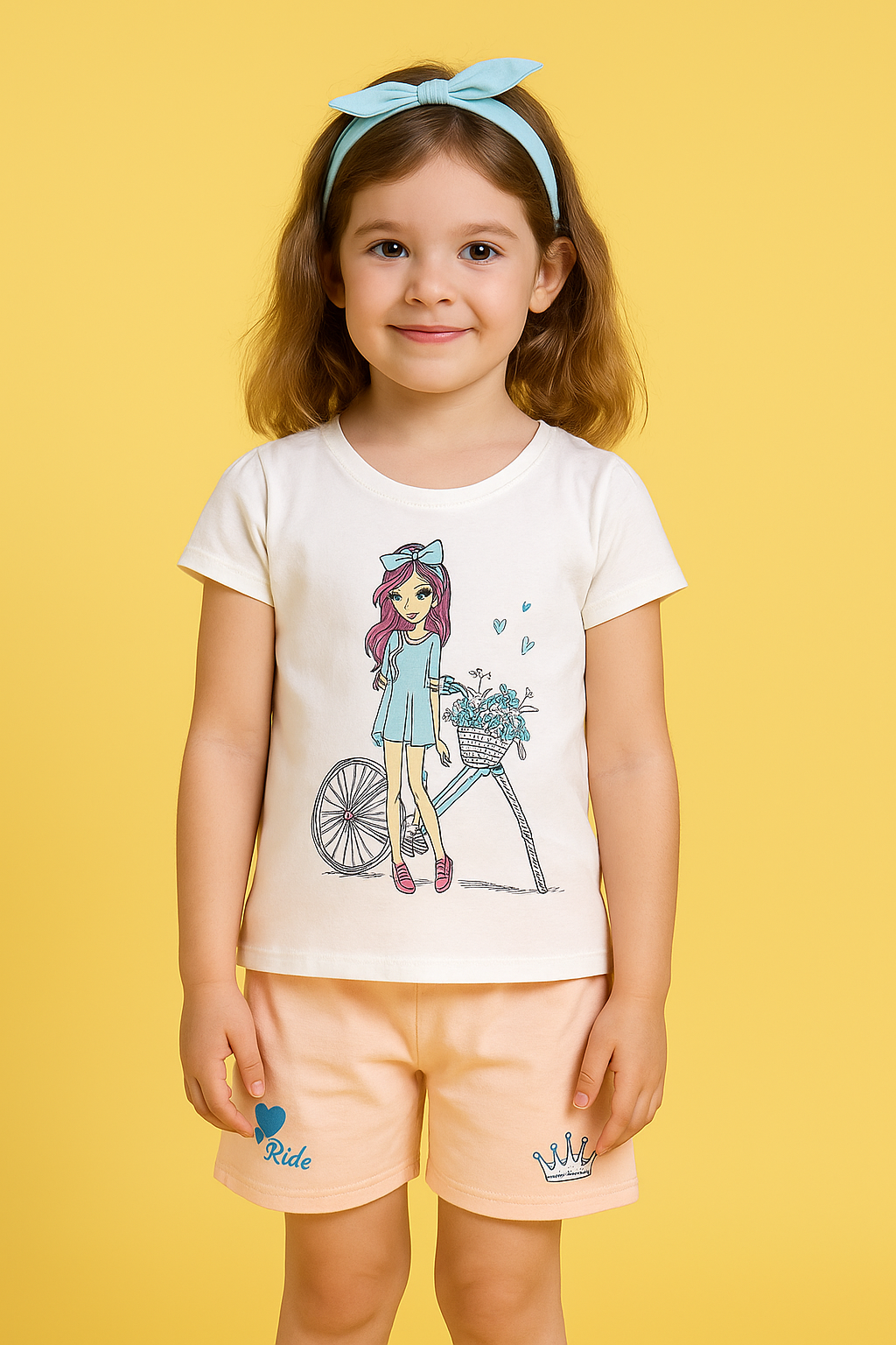 Cute ride summer co-ord set for girls
