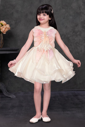 Luxury Butterfly Princess Party Dress for Girls | Birthday & Festive Wear-partywear frocks for girls