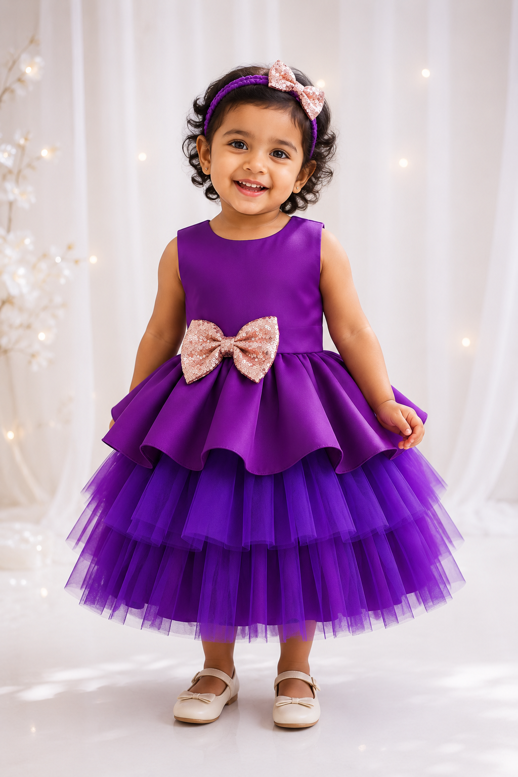 Angel-themed birthday party dress for girls