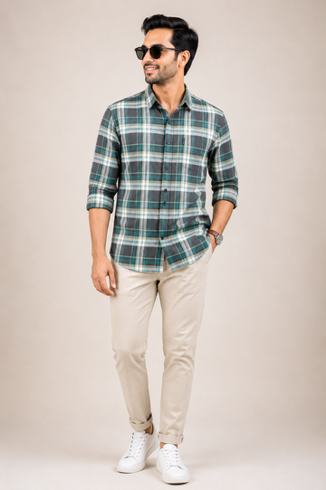 Men's Evergreen Check Casual Shirt