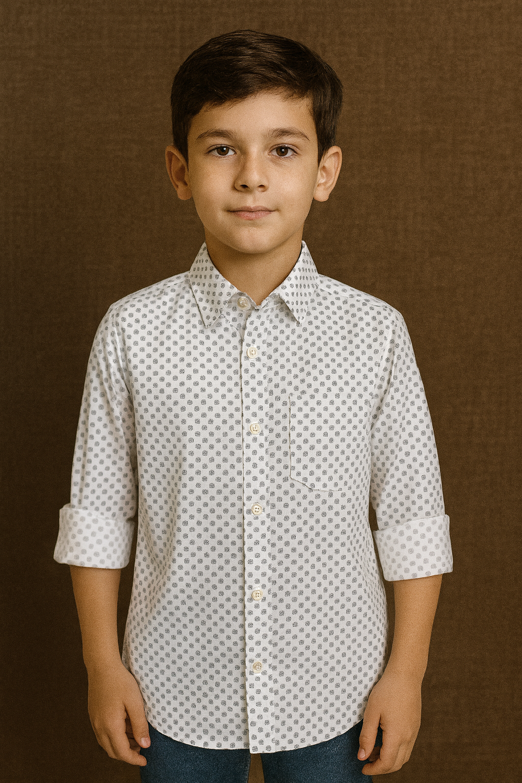 White Printed Full Sleeve Shirt Stylish Casual and Party Wear Shirt - Inayah Fashion