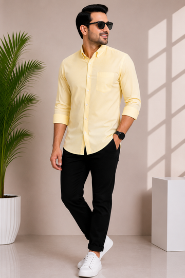 Men's Pastel Sage Checked Casual Shirt