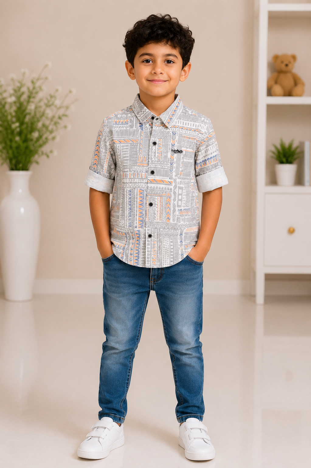 Boys casual and party wear soft cotton shirt