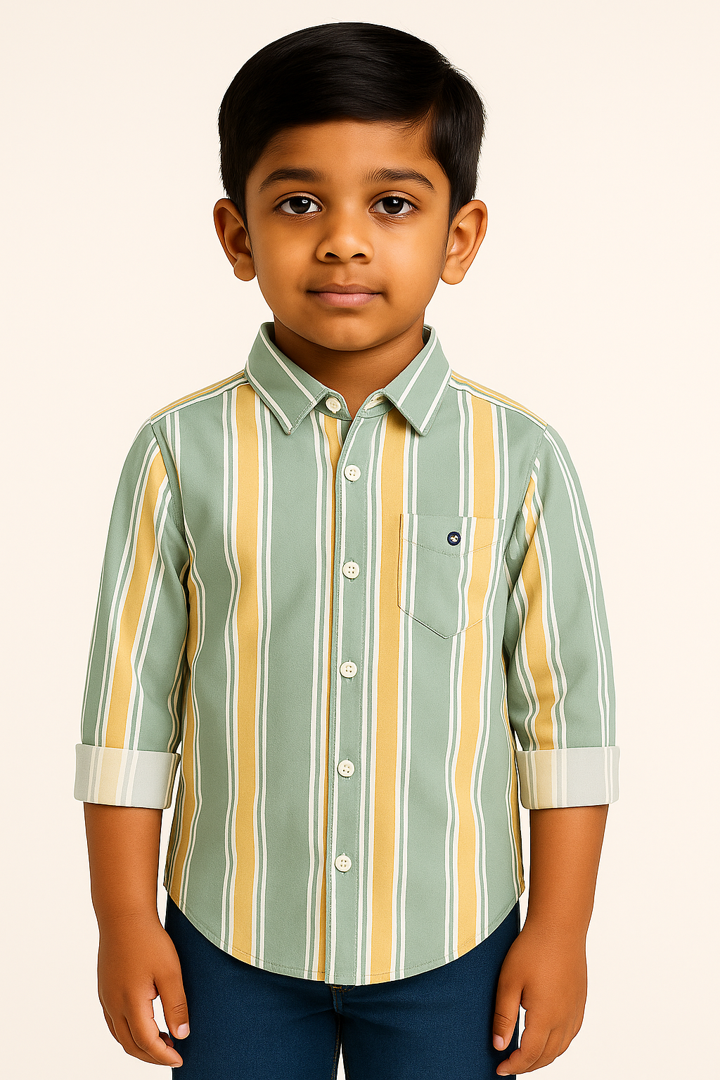 green emerald velvet dress SCOUT RELAXED FIT JACQUARD STRIPE SHIRT main image 0