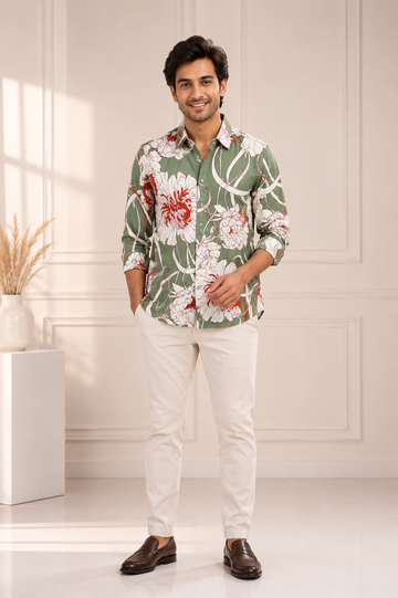 Floral Bloom Premium Cotton Shirt