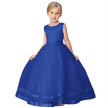 Royal blue princess gown for girls