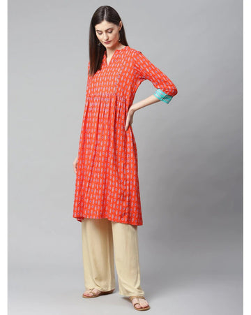 Sunset Charm Printed Gathered kurtas