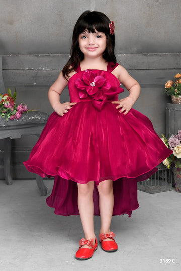 Elegant Multi Layered Party wear Applique Sleeveless Party Dress - Inayah Fashion